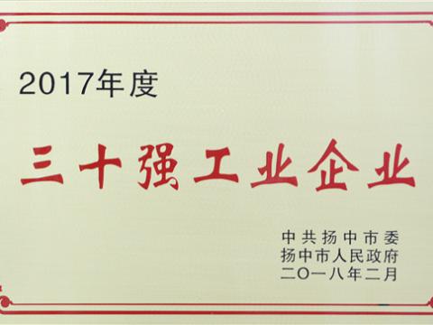 88858cc永利官网集团提升2017年度扬中市“三十强”前五位